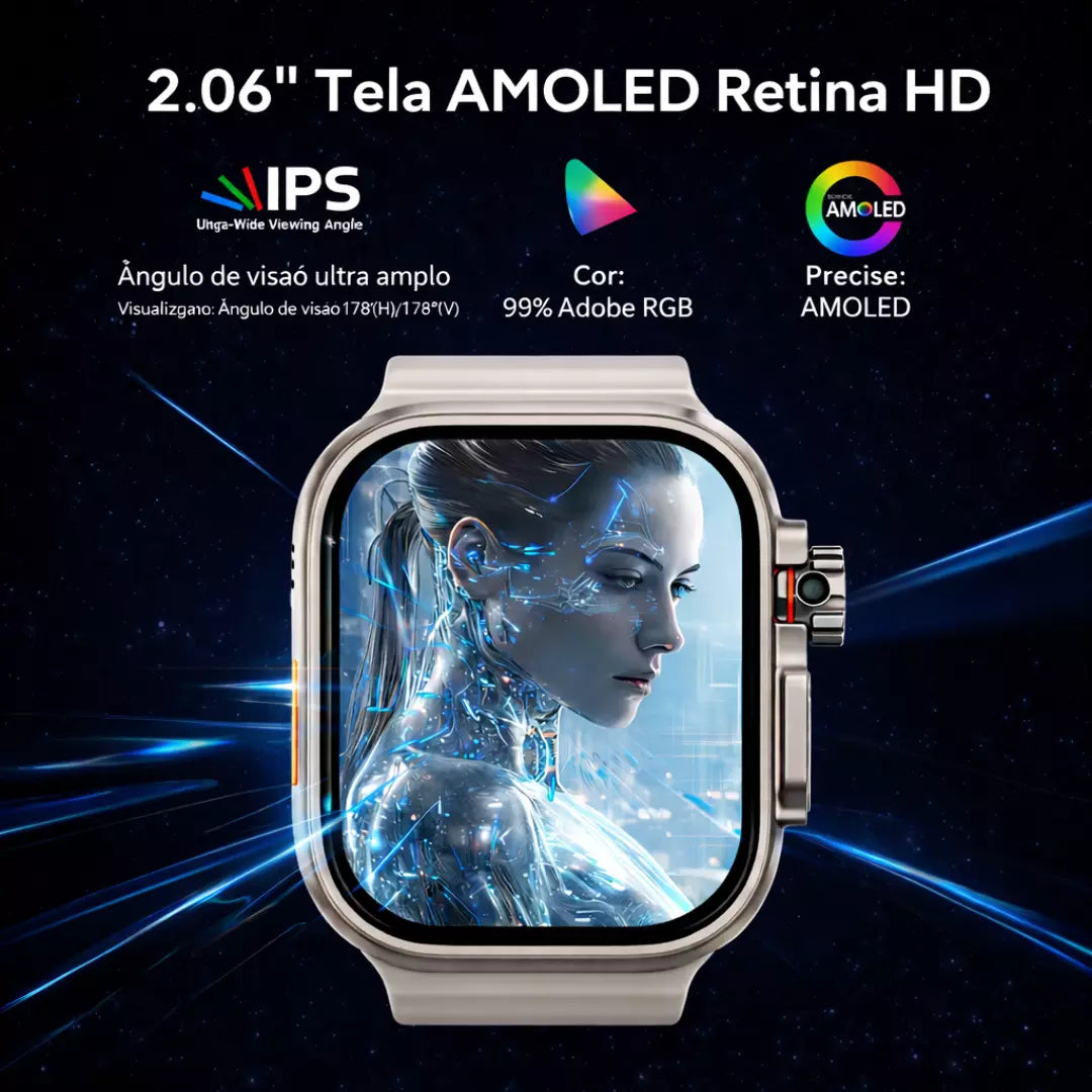 Smartwatch Microwear Ultra 4 Ai 5G 2/16GB Amoled Chip Android Camera Wifi