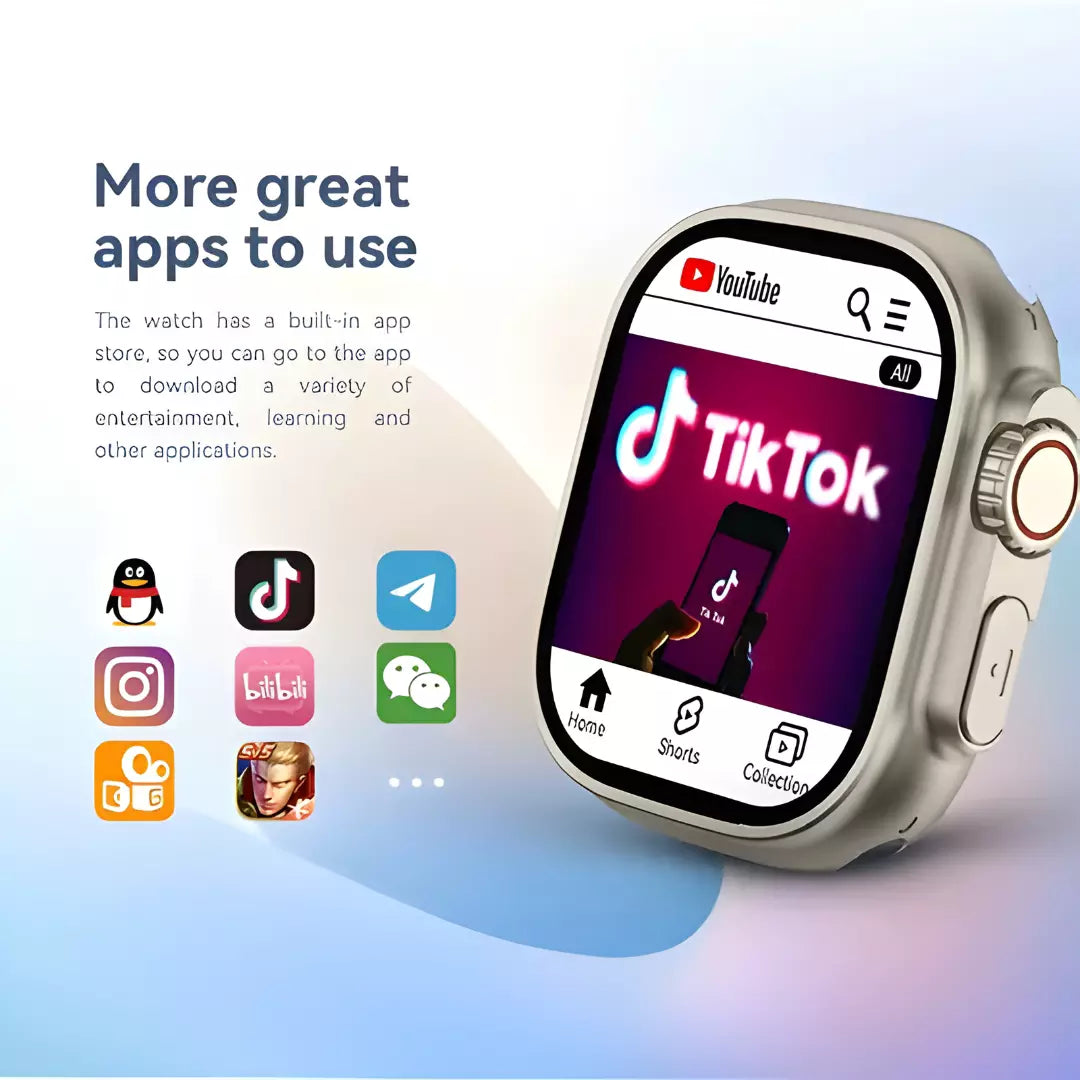 Smartwatch Howear Hw Ultra2 4G 2/64gb 7 Pulseiras Android Amoled 2 Cameras Wifi
