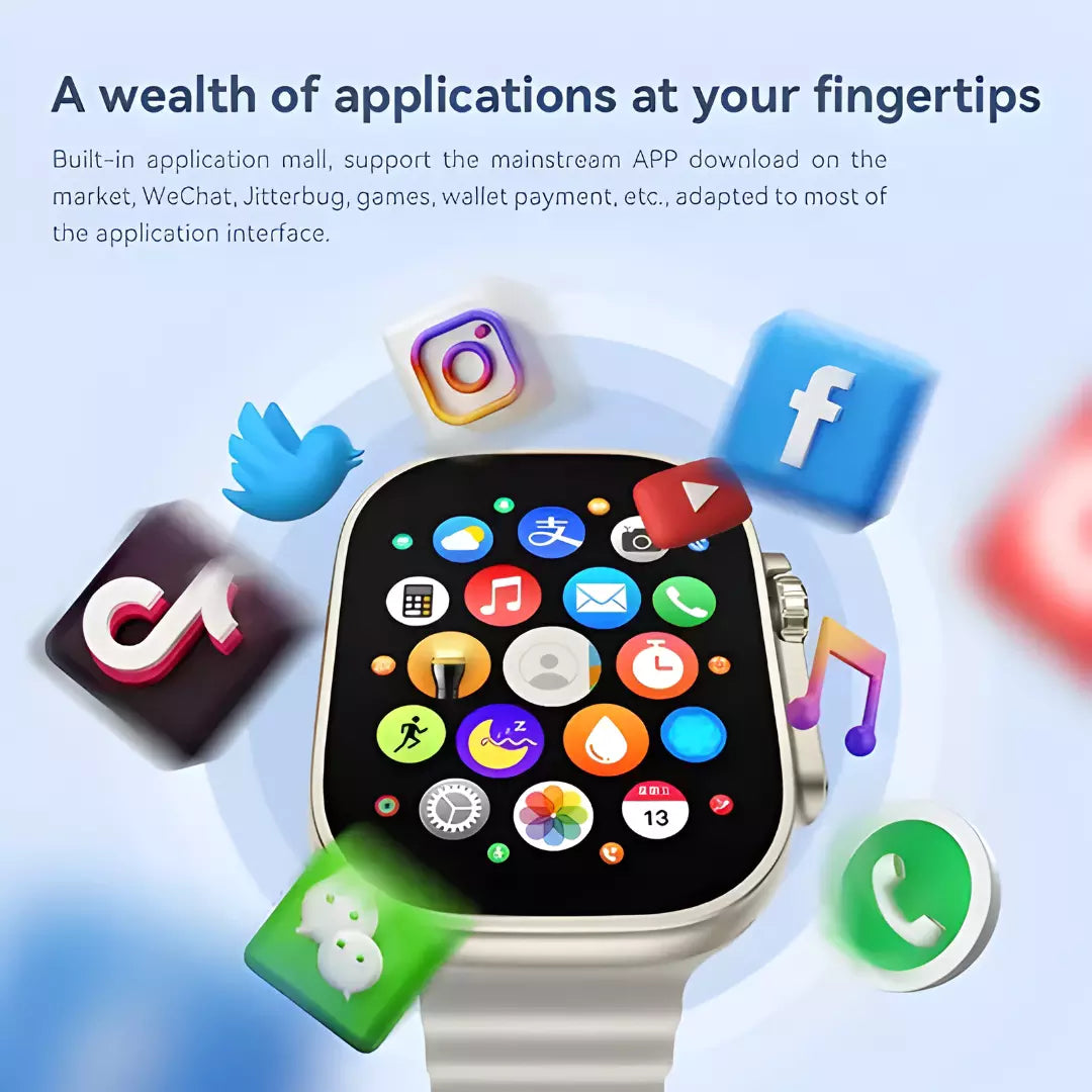 Smartwatch Howear Hw Ultra2 4G 2/64gb 7 Pulseiras Android Amoled 2 Cameras Wifi