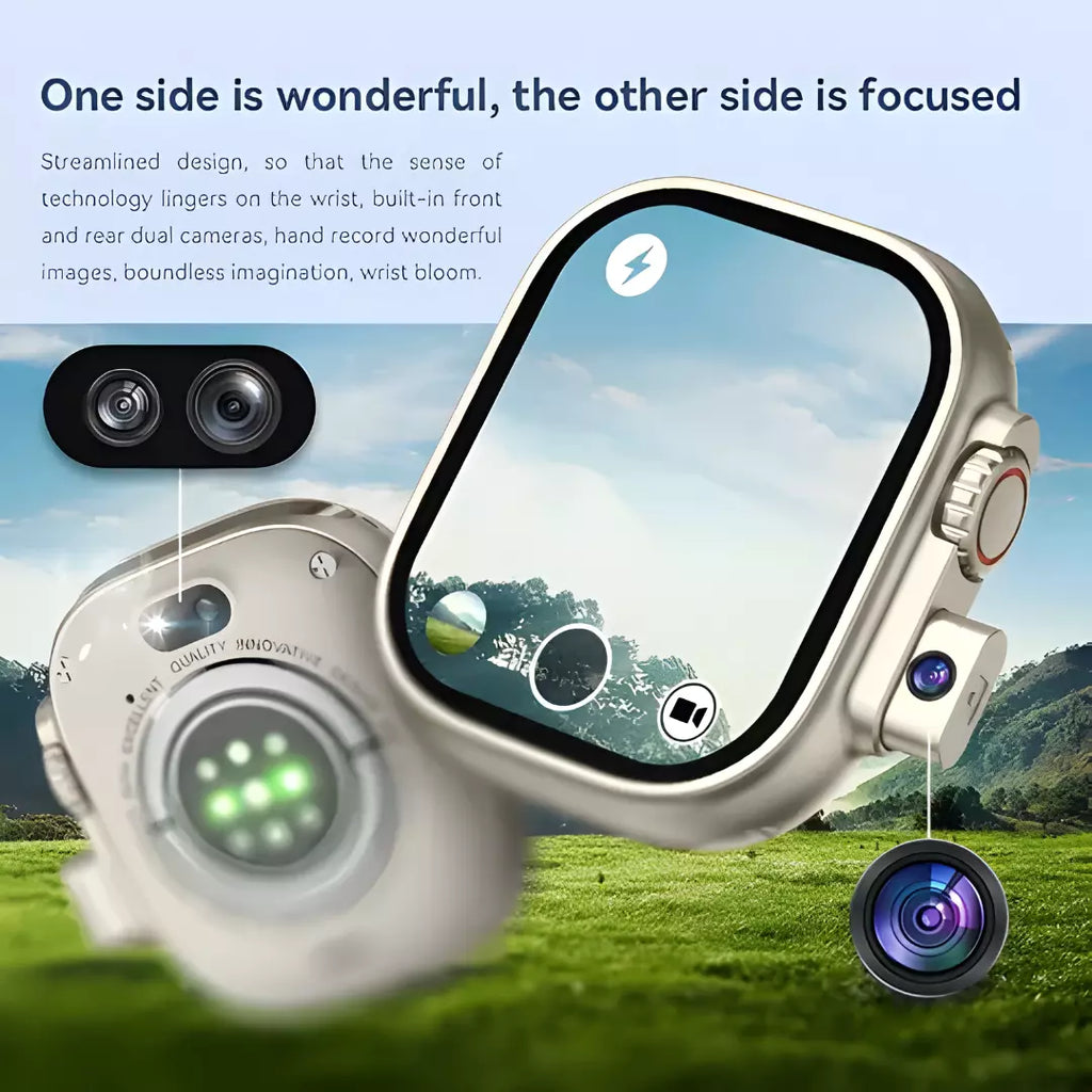 Smartwatch Howear Hw Ultra2 4G 2/64gb 7 Pulseiras Android Amoled 2 Cameras Wifi