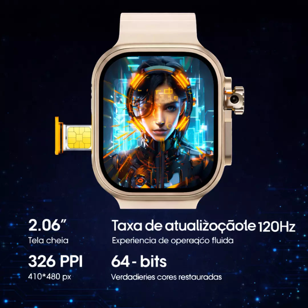 Smartwatch Microwear Ultra 4 Ai 5G 2/16GB Amoled Chip Android Camera Wifi