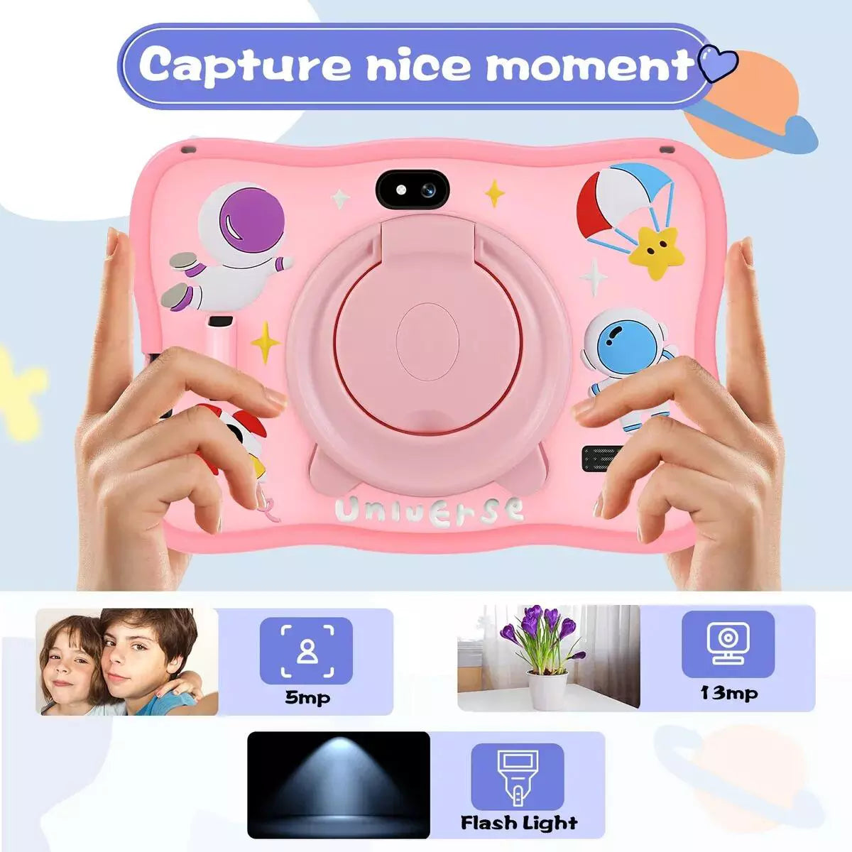 Tablet Infantil Kids Astronauta 4/64GB Com Caneta Touch e Acessorios